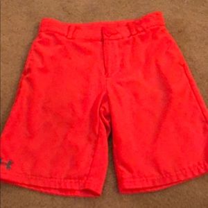 Boys Under Armour Orange Golf Shorts (w/adj waist)